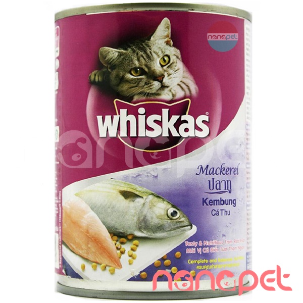 Pate Whiskas Cho Mèo Lon 400g 2 Mùi Vị